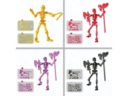 Figura De Esqueleto De 13 Cm De Henten Home, Articulada Y Móvil, Para Coleccionistas Como Decoración De Mesa (4 Piezas)