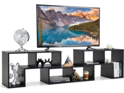 Consola de TV de 3 Piezas, Moderno Centro de Entretenimiento para Televisores 50-65 Pulgadas,Combinación de Librería para Almacenamiento y Exposición COSTWAY