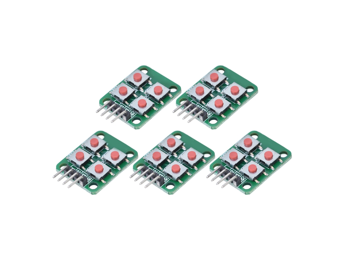 Módulo De Teclado De 5 Piezas, Matriz 2x2, 4 Teclas, Escaneo Para Control Eléctrico