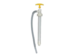 Bomba Manual Amarilla Para Transferencia De Líquidos Con Sistema Antirretorno Y Resistente A La Corrosión.