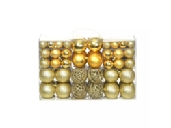 Juego De 100 Adornos Navideños, 6 Cm, Dorados - Material Plástico, Diseño Ergonómico, Apto Para Uso Diario.