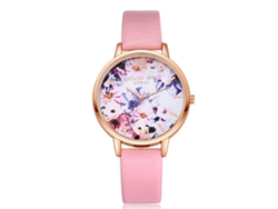 Reloj De Pulsera Gaiety Para Mujer Con Decoración De Flores Frescas, Cuarzo Rosa Analógico