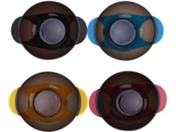 Lote de 4 bolsas con ventosa antidérmicas para coloración del cabello, en silicona reutilizable.
