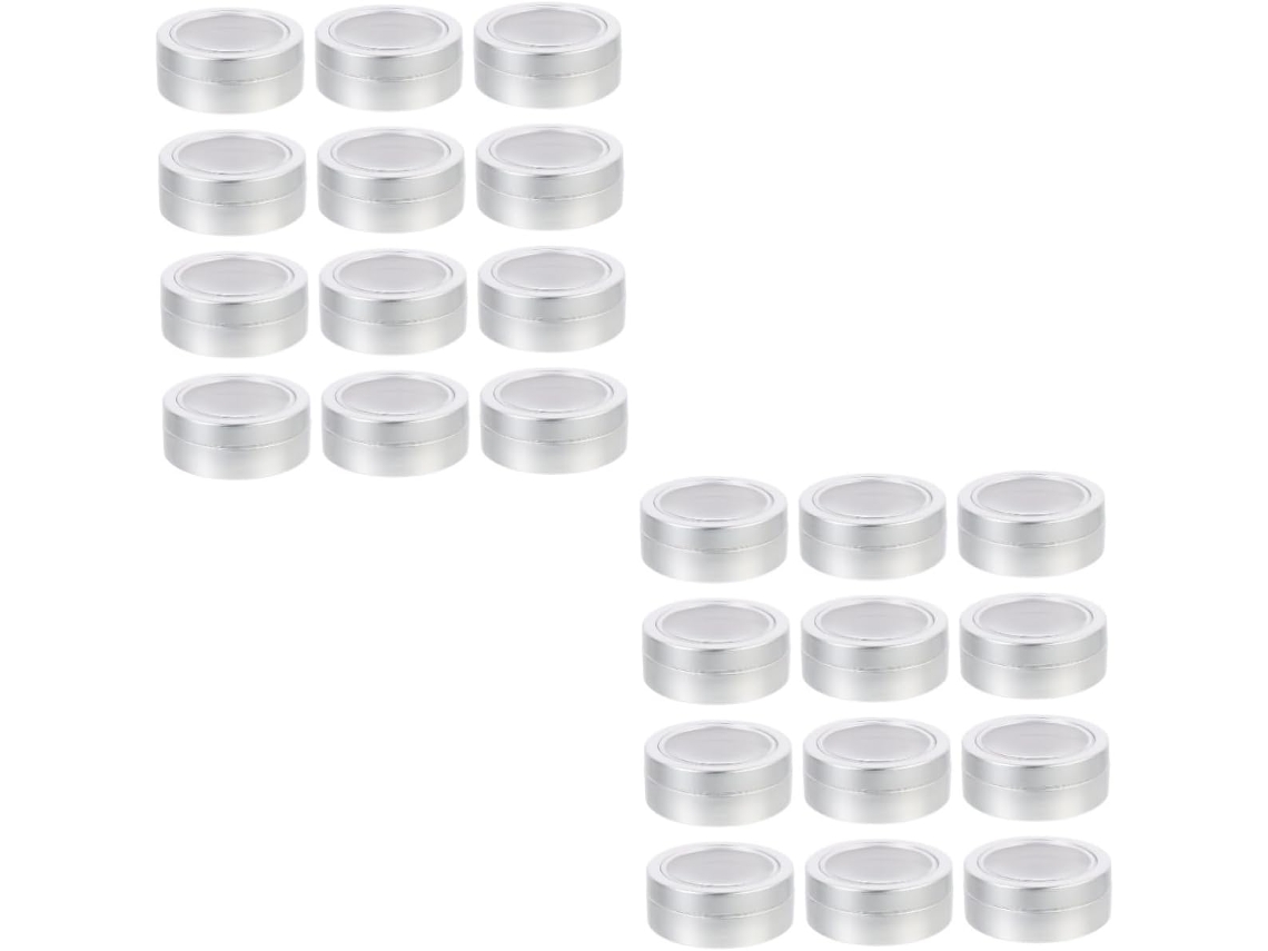 Frascos De Aluminio De 24 Piezas, Práctico Contenedor Para Purpurina, Velas Y Accesorios.