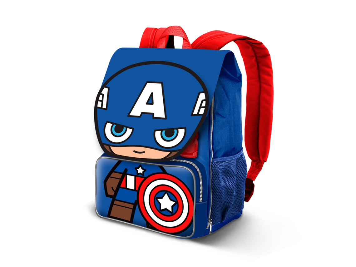 Marvel Capitán América Glory Mochila Expandible EXP, Azul KARACTERMANIA