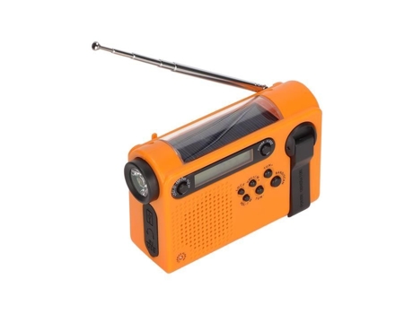 HURRISE Radio de Emergencia Solar Cargado Banda Completa Sos Alarma Portátil Gran Capacidad de Memoria Radio de Vídeo Radio de Coche