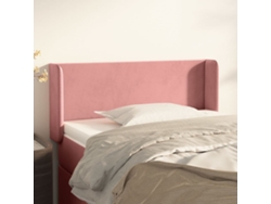 Cabecero De Terciopelo Rosa 83x16x78/88 Cm