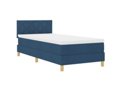 Maison Exclusive - Cama Box Spring Led Con Colchón Con Led Azul 100 X 200 Cm Tela