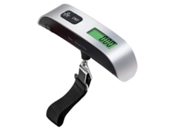 Balanza digital portátil para equipaje (plateada), capacidad de 50 kg (110 lb), ideal para viajes.