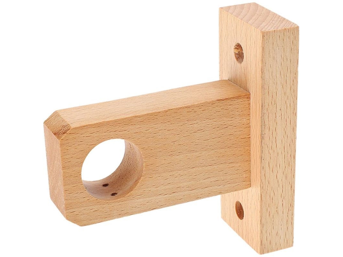 Soporte De Barra De Cortina De Madera Para Armario Y Baño, 3 Cm