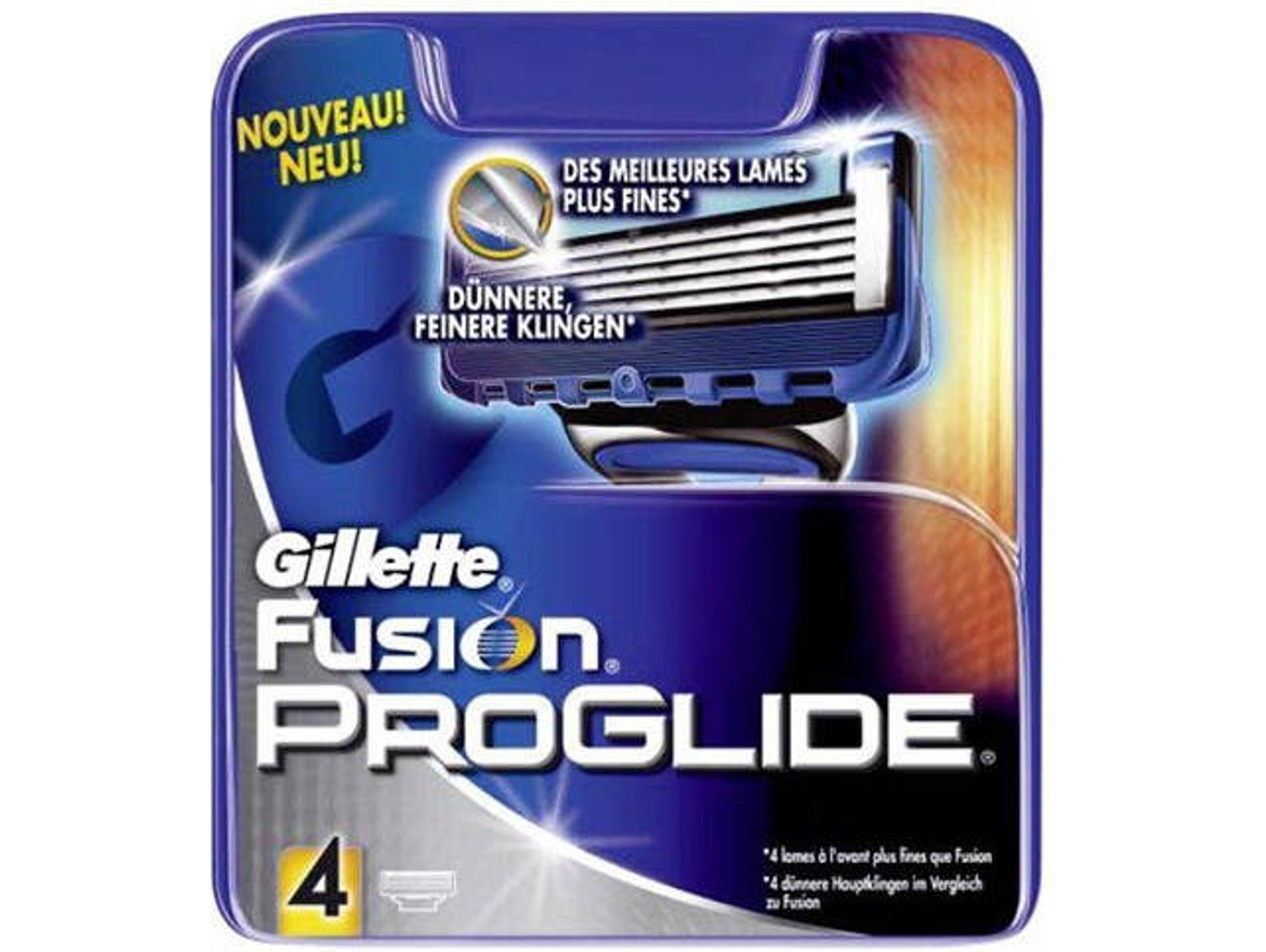 Recargas Láminas de Afeitar GILLETTE Fusion Proglide 4 Unidades
