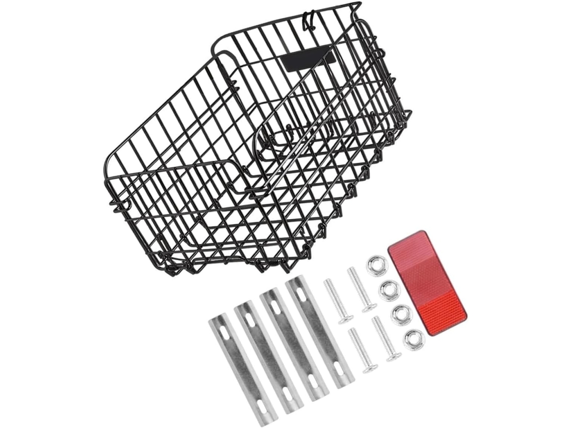 Cesta trasera plegable para bicicleta