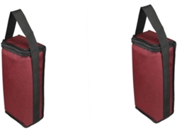 Juego De 2 Bolsas Viaje Para Vino, Bolsos, Camping Transporte Rojo