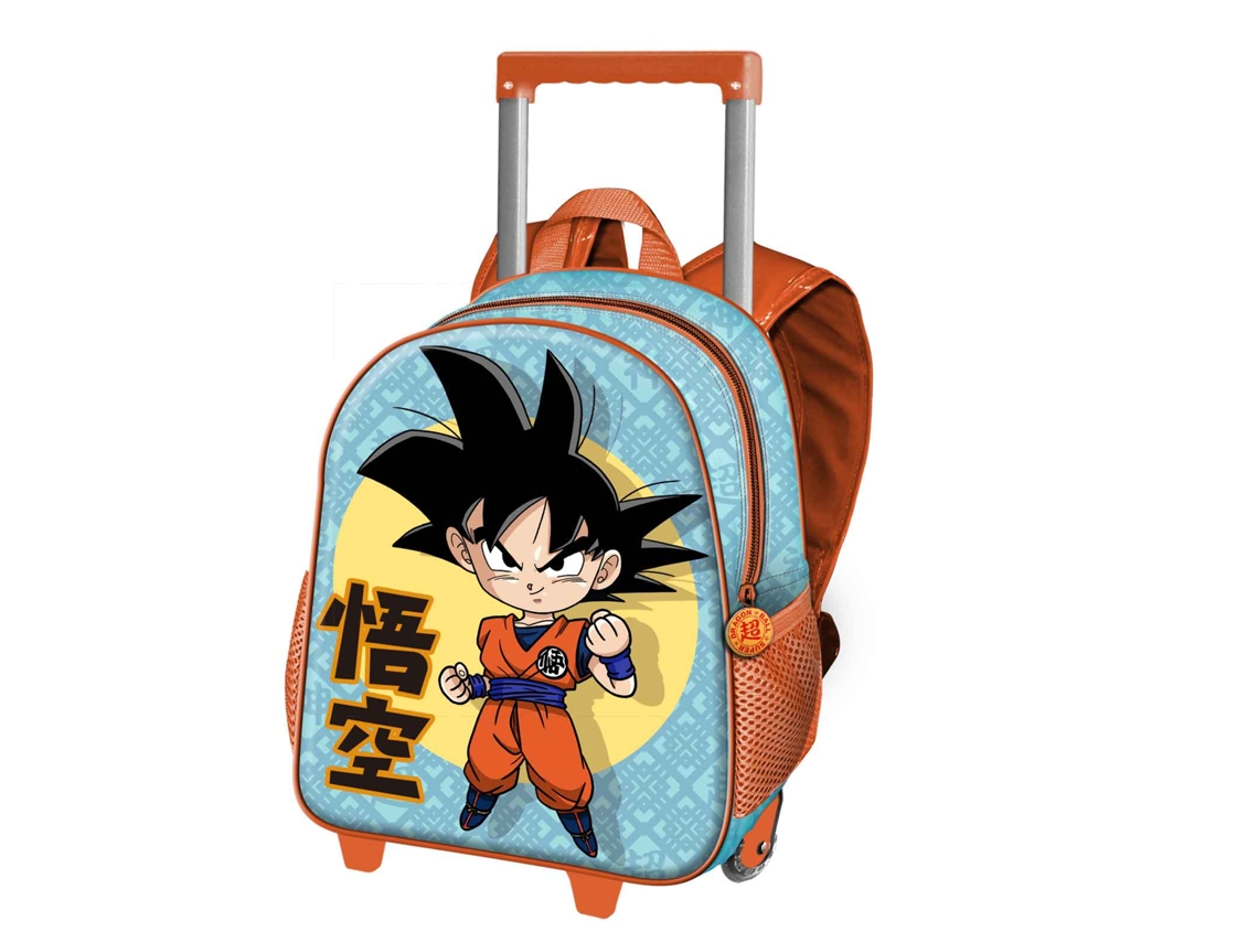 Dragon Ball (Bola de Dragón) Brave Mochila 3D con Ruedas Pequeña, Azul