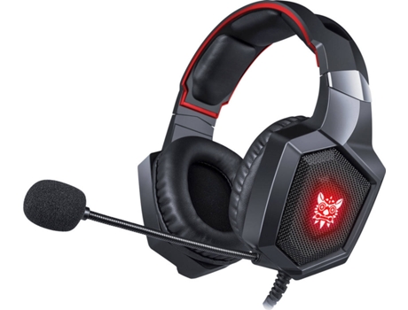 Auriculares Gaming con Cable ONIKUMA K8RGB (On Ear - Micrófono - Rojo)