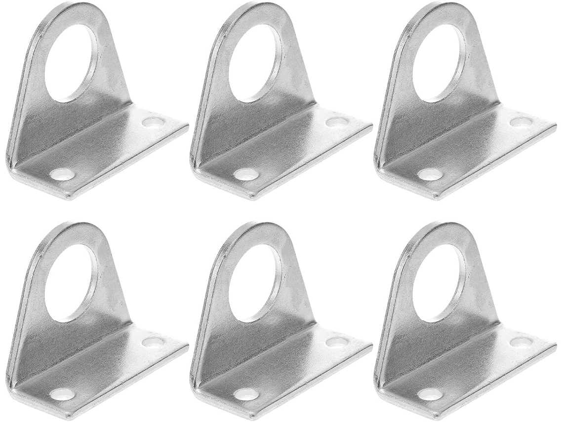 Soporte De Horquilla Acero Inoxidable Para Cilindro Neumático, Montaje Dos Orificios, Paquete 3 Pares Fijación