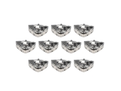 10 Piezas De Diamantes De Imitación De Vidrio Cosibles Para Ropa, Zapatos, Bolsos Y Decoración Diy, 0,67 X 0,75 Pulgadas, Triangulares Grises