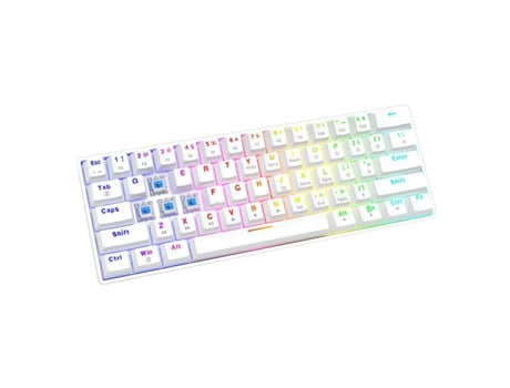Teclado SAVIO WHITEOUT X2 BLUE (Blanco - Qwerty US)