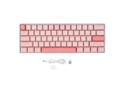 Teclado Mecânico Gamer 61 Teclas Sem Fio Bluetooth 2.4g Com Fio Rgb Switch Vermelho Para Pc Laptop