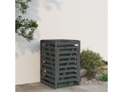 Cobertizo Para Cubos De Basura Madera Pino Gris 84x90x128,5 Cm