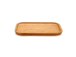 Bandeja de Bambú para Aperitivos Rectangular Pequeña. 25x18 Cm