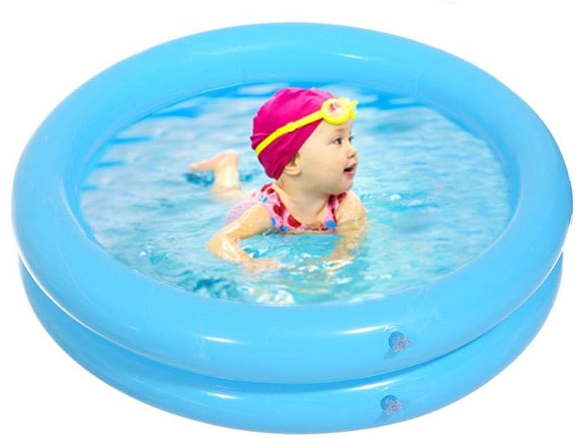 Piscina Hinchable Para Bebé Con 2 Anillos (65 X 16 Cm), Azul, 25.59*25.59inch, 1