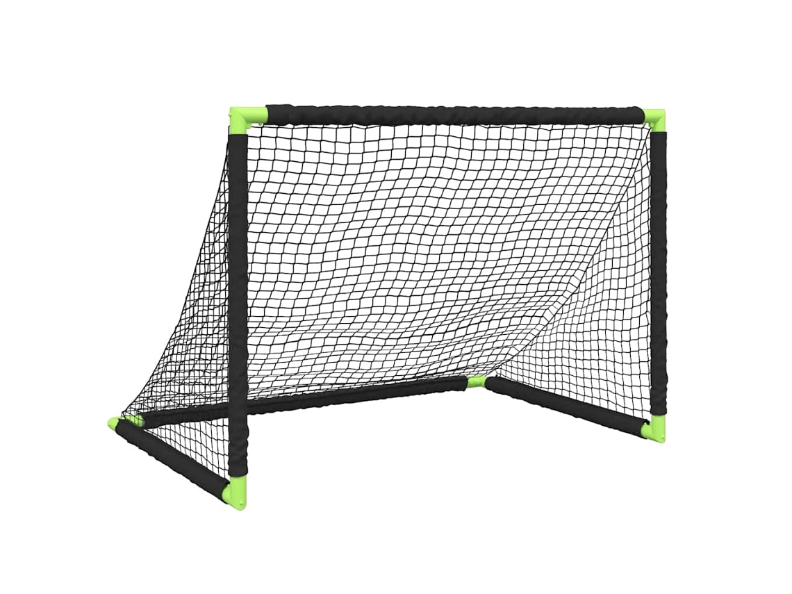 Portería de fútbol para niños Vidaxl, poliéster negro (90 x 64 x 64 cm)