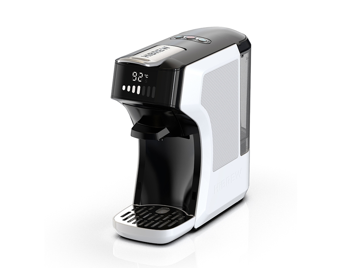 Cafetera monodosis 5 en 1 H1c de 20 bares, para Nespresso Original, Dolce Gusto, Lavazza Mio, Lor, café molido y sobres en polvo, color blanco Hibrew