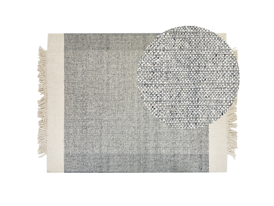 Alfombra de pelo corto BELIANI Tatlisu de Lana Gris 160x230