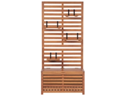 Banco de jardín BELIANI Matino de Madera de acacia Madera clara 80x40x170