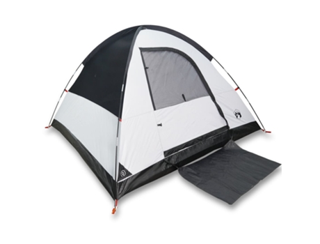 vidaXL Tienda de campaña iglú 3 personas tela opaca impermeable blanco