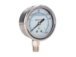 Manómetro De Vacío Resistente A Choques 1/4 Npt Acero Inoxidable 0-0.4mpa