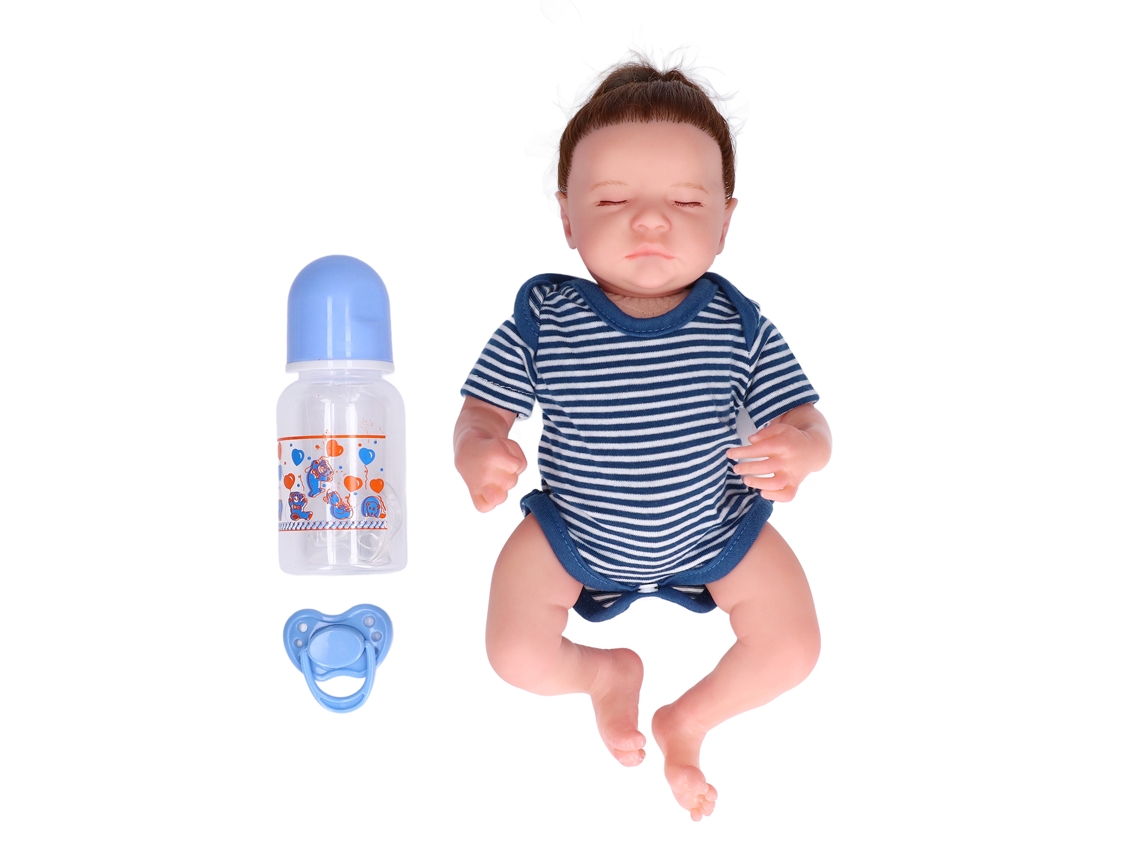 Ats-muñeca Bebé Recién Nacido De Silicona 12 Pulgadas Ojos Cerrados Realista Lavable Impermeable Niño