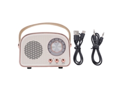 Altavoz Bluetooth Inalámbrico Portátil Pequeño De Estilo Retro Para Decoración Del Hogar Y Exteriores Dw21 Blanco