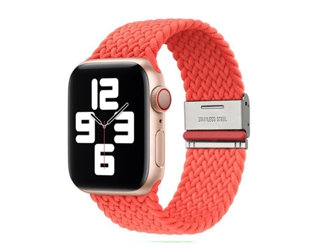 Correa Pulsera Trenzada Flexible para Apple Watch Series 6 40Mm Naranja
