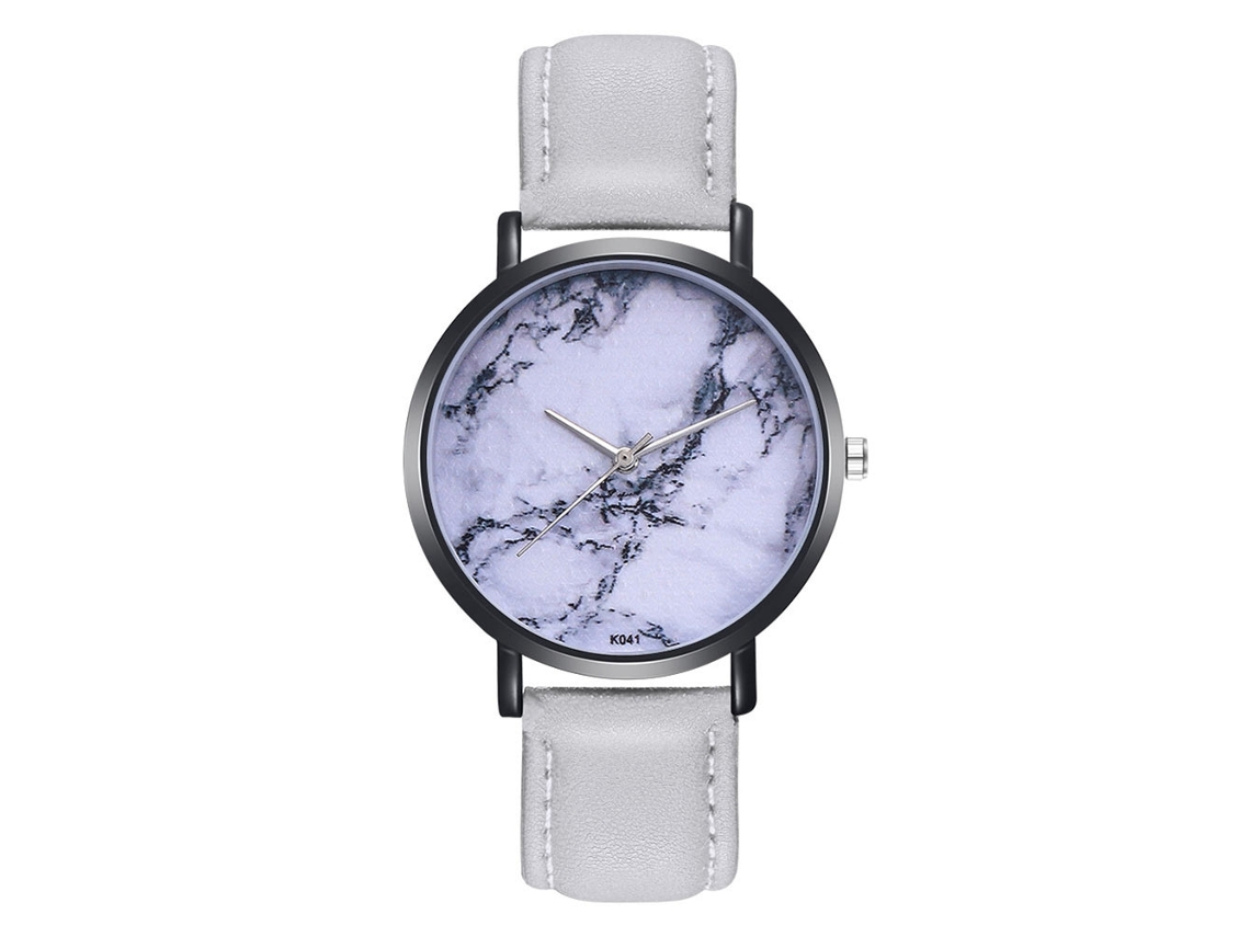 Reloj De Cuarzo De Pareja Con Correa De Cuero Pu Zhoulianfa (gris)