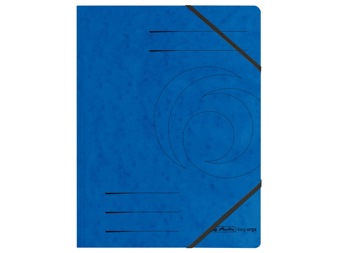 Carpeta de Esquina HERLITZ Easyorga A4 Cartón Azul