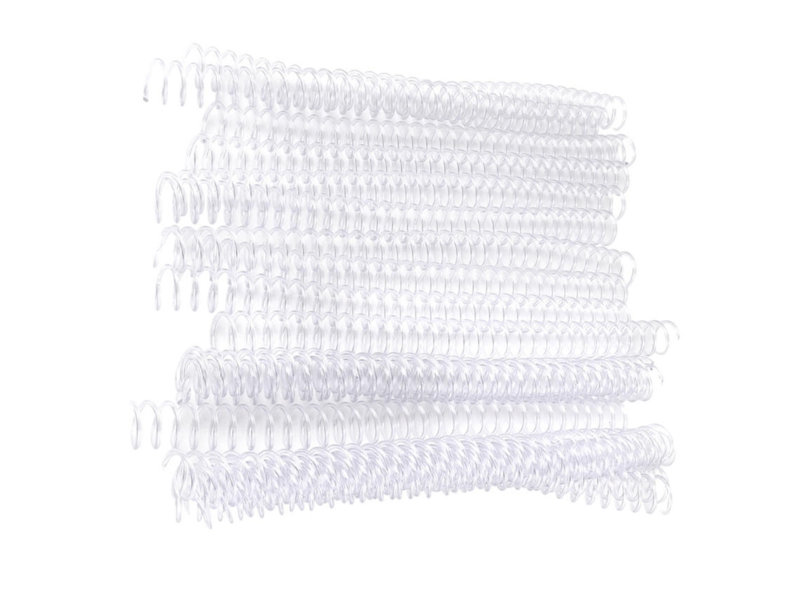 20 anillas de plástico para hojas sueltas, espiral, 19 mm, transparentes, para papel A4, 30 agujeros