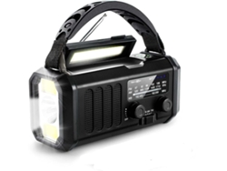Radio De Emergencia De 10 000 Mah Radio Meteorológica Noaa Am/fm Con Manivela (negra), Chrui
