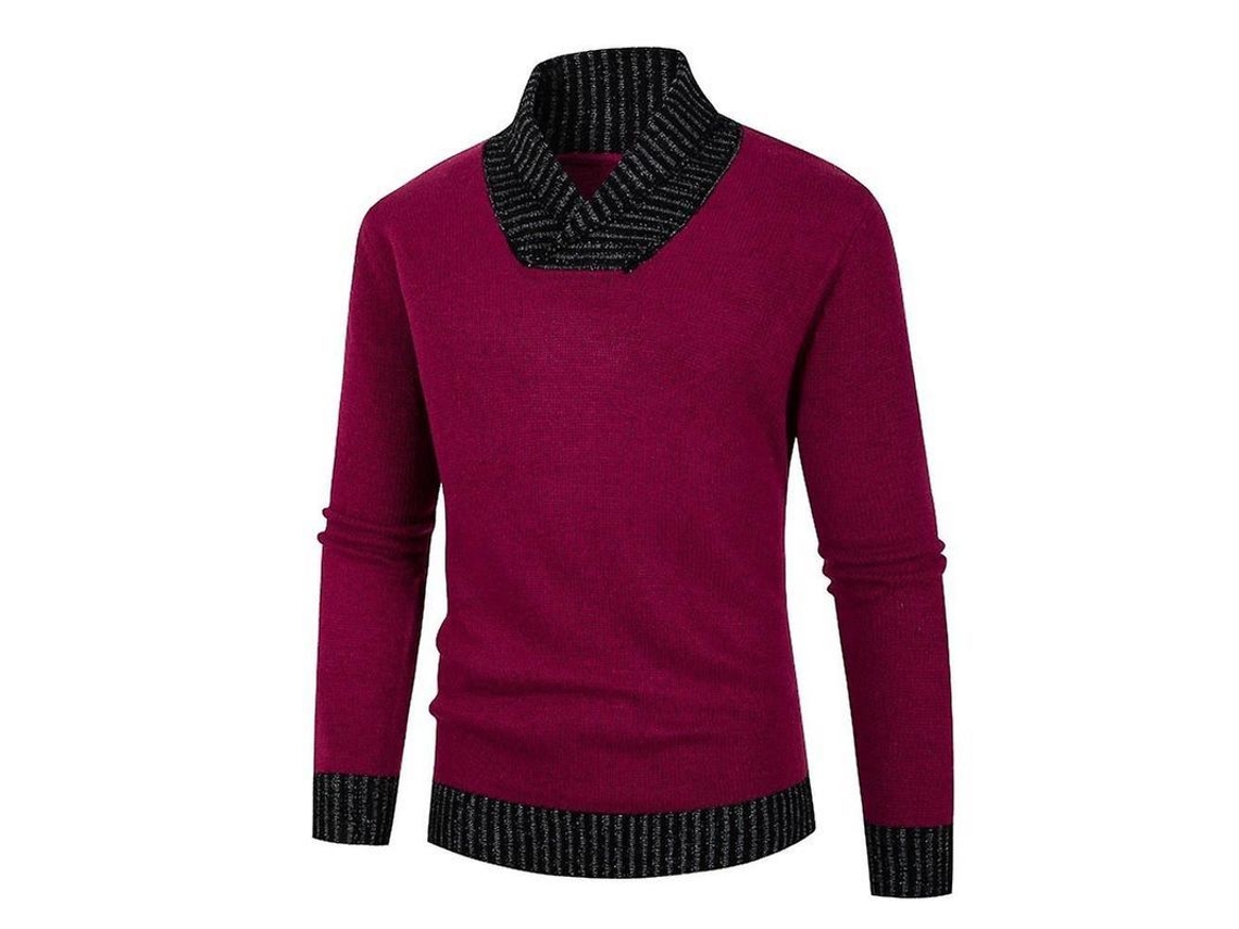 2026-jersey Casual De Manga Larga Con Bloques De Color Y Cuello V Para Hombres
