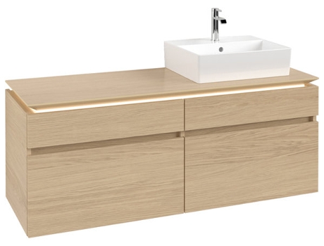 Villeroy &amp Boch Legato Vanity unit B616 1400x550x500mm lavabo a la derecha iluminación LED