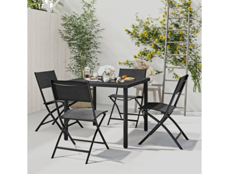 Conjunto 5 de comedor de jardín VIDAXL acero