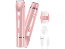Afeitadora Eléctrica 2 En 1 Para Mujer, Resistente Al Agua (rosa)