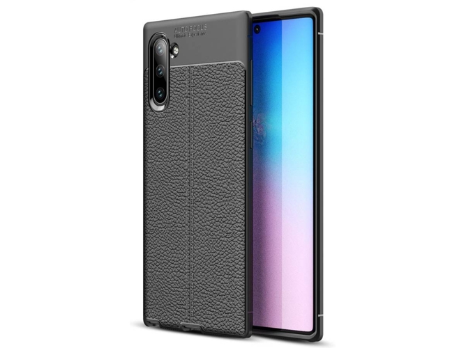 Funda y Protector de Pantalla Samsung Note 10 PHONESHIELD Rugged Leather Negro