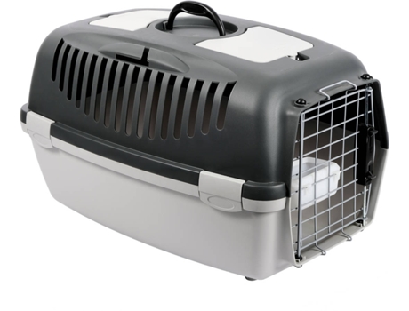 Transportín para Gatos STEFANPLAST Deluxe (Gris - 61x40x38cm - M - Porte Medio)