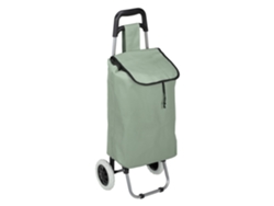 Relaxdays Carrito De La Compra Abatible, Bolsa Extraíble 28 L, Con Ruedas, 92,5×42×28 Cm, Salvia