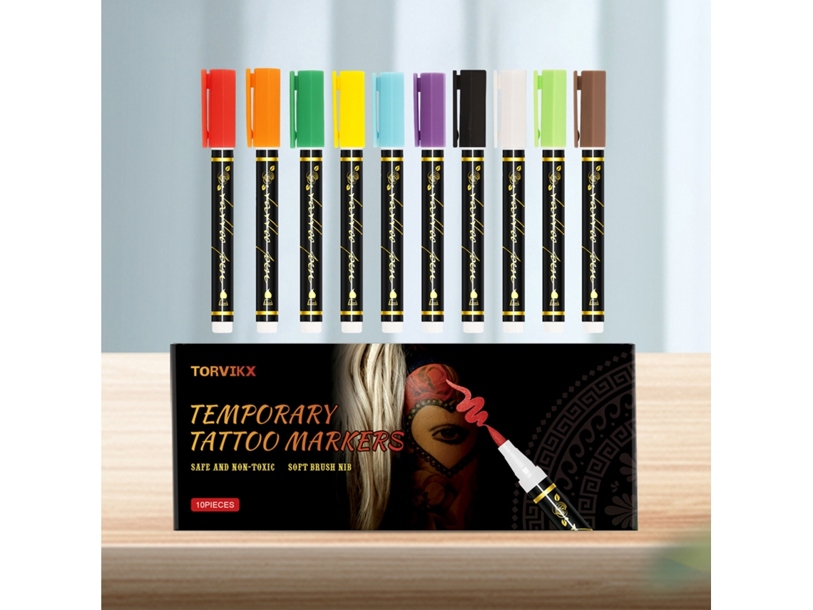 Pluma de tinta para tatuajes temporales de alta calidad