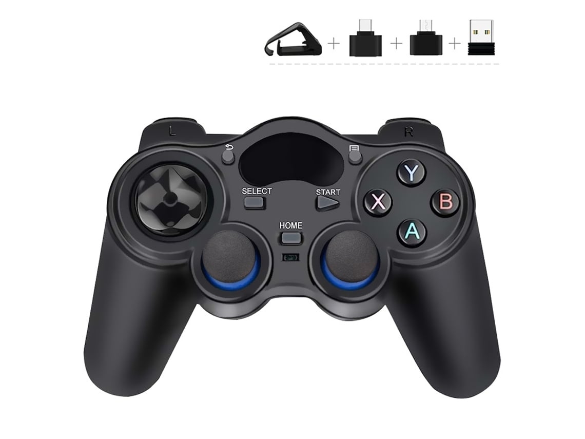 Joystick Inalámbrico De 2,6 Ghz Compatible Con Smartphones, Tabletas Y Decodificadores De Smart Tv. Color Negro*.