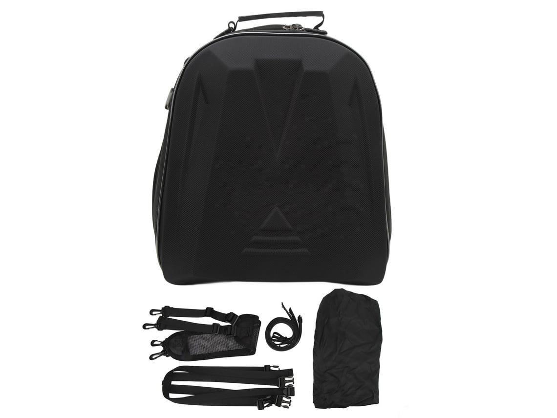 Rebe-bolsa Traseira Moto Eva Borracha Poliéster Universal Maleta Moto Armazenamento Capacete Mochila Impermeável Preto