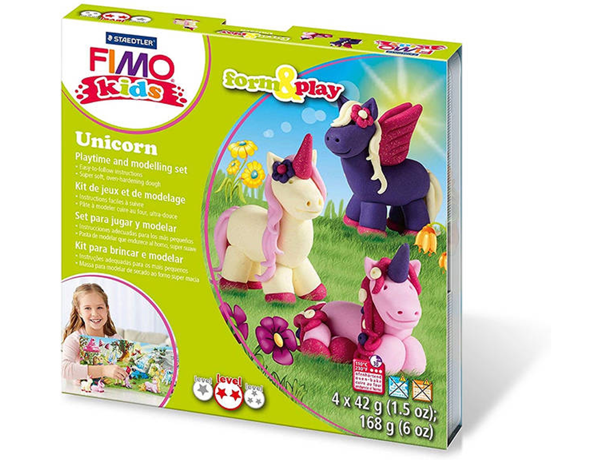 Kit para Juguetear y Modelar STAEDTLER FIMO Kids Form & Play "Pony". Nivel 2.